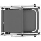 vidaXL Klappbare Sonnenliegen mit Dach 2 Stk. Aluminium Textilene Grau vidaXL Klappbare Sonnenliegen mit Dach 2 Stk. Aluminium Textilene Grau