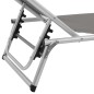 vidaXL Klappbare Sonnenliegen mit Dach 2 Stk. Aluminium Textilene Grau vidaXL Klappbare Sonnenliegen mit Dach 2 Stk. Aluminium Textilene Grau