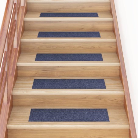 vidaXL Selbstklebende Treppenmatten 15 Stk. 76x20 cm Graublau 