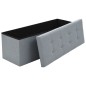 Faltbare Sitzbank Leinenoptik 110×38×38 cm Hellgrau Faltbare Sitzbank Leinenoptik 110×38×38 cm Hellgrau