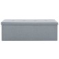 Faltbare Sitzbank Leinenoptik 110×38×38 cm Hellgrau Faltbare Sitzbank Leinenoptik 110×38×38 cm Hellgrau