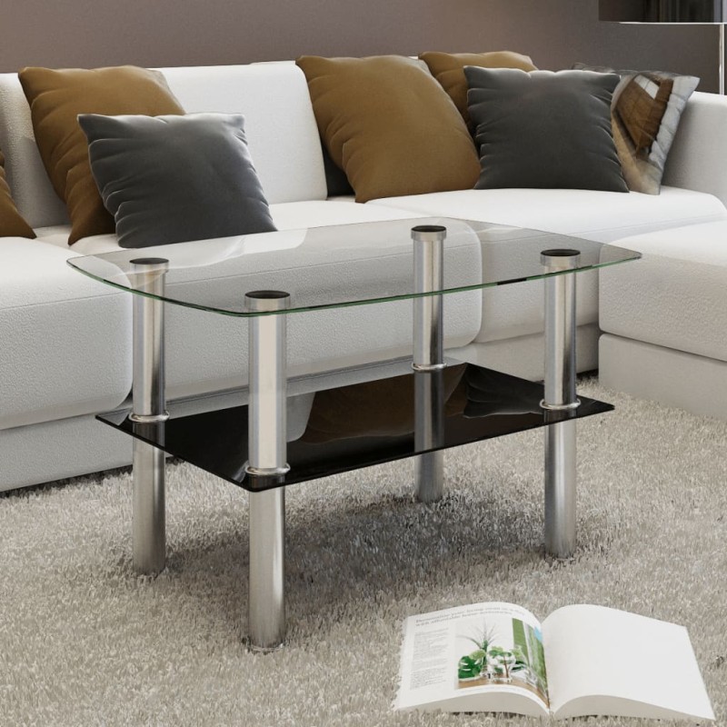 vidaXL Couchtisch Glas 2 Ebenen vidaXL Couchtisch Glas 2 Ebenen