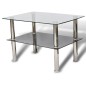 vidaXL Couchtisch Glas 2 Ebenen vidaXL Couchtisch Glas 2 Ebenen