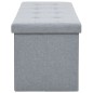 Faltbare Sitzbank Leinenoptik 110×38×38 cm Hellgrau Faltbare Sitzbank Leinenoptik 110×38×38 cm Hellgrau