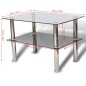 vidaXL Couchtisch Glas 2 Ebenen vidaXL Couchtisch Glas 2 Ebenen