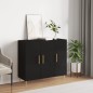 vidaXL Sideboard Schwarz 90x34x80 cm Holzwerkstoff vidaXL Sideboard Schwarz 90x34x80 cm Holzwerkstoff