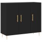 vidaXL Sideboard Schwarz 90x34x80 cm Holzwerkstoff vidaXL Sideboard Schwarz 90x34x80 cm Holzwerkstoff