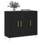 vidaXL Sideboard Schwarz 90x34x80 cm Holzwerkstoff vidaXL Sideboard Schwarz 90x34x80 cm Holzwerkstoff