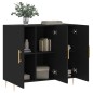 vidaXL Sideboard Schwarz 90x34x80 cm Holzwerkstoff vidaXL Sideboard Schwarz 90x34x80 cm Holzwerkstoff
