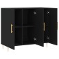 vidaXL Sideboard Schwarz 90x34x80 cm Holzwerkstoff vidaXL Sideboard Schwarz 90x34x80 cm Holzwerkstoff