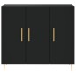 vidaXL Sideboard Schwarz 90x34x80 cm Holzwerkstoff vidaXL Sideboard Schwarz 90x34x80 cm Holzwerkstoff