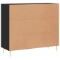 vidaXL Sideboard Schwarz 90x34x80 cm Holzwerkstoff vidaXL Sideboard Schwarz 90x34x80 cm Holzwerkstoff
