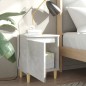 vidaXL Nachttische mit Massivholz-Beinen 2 Stk. Betongrau 40x30x50cm vidaXL Nachttische mit Massivholz-Beinen 2 Stk. Betongrau 40x30x50cm