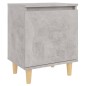 vidaXL Nachttische mit Massivholz-Beinen 2 Stk. Betongrau 40x30x50cm vidaXL Nachttische mit Massivholz-Beinen 2 Stk. Betongrau 40x30x50cm