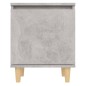 vidaXL Nachttische mit Massivholz-Beinen 2 Stk. Betongrau 40x30x50cm vidaXL Nachttische mit Massivholz-Beinen 2 Stk. Betongrau 40x30x50cm