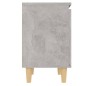 vidaXL Nachttische mit Massivholz-Beinen 2 Stk. Betongrau 40x30x50cm vidaXL Nachttische mit Massivholz-Beinen 2 Stk. Betongrau 40x30x50cm