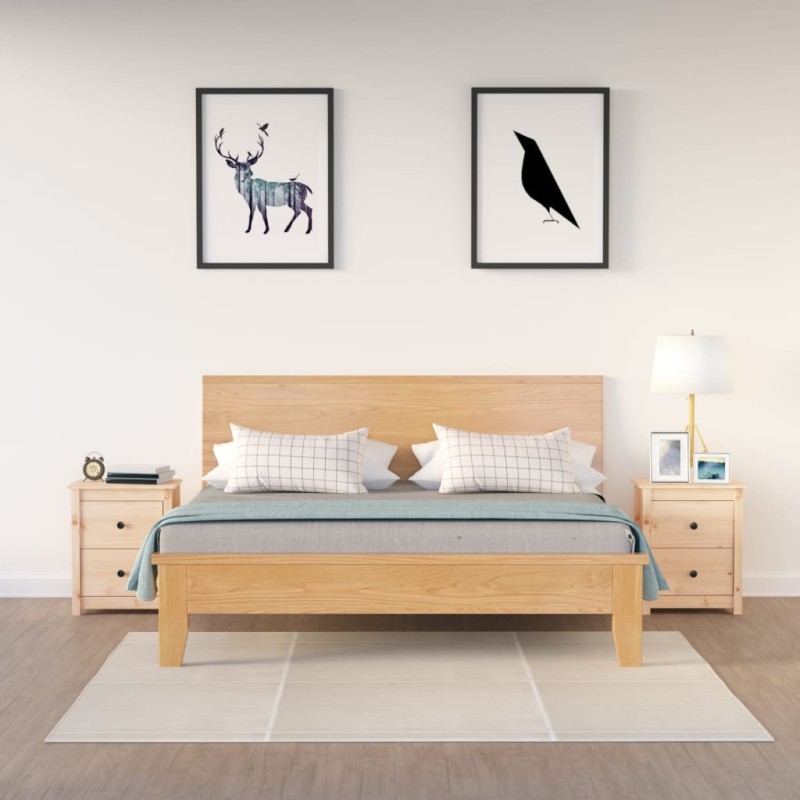 vidaXL Nachttische 2 Stk. 50x35x61,5 cm Massivholz Kiefer vidaXL Nachttische 2 Stk. 50x35x61,5 cm Massivholz Kiefer