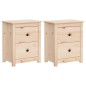 vidaXL Nachttische 2 Stk. 50x35x61,5 cm Massivholz Kiefer vidaXL Nachttische 2 Stk. 50x35x61,5 cm Massivholz Kiefer