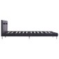 Bettgestell mit LED Schwarz Kunstleder 160x200 cm Bettgestell mit LED Schwarz Kunstleder 160x200 cm