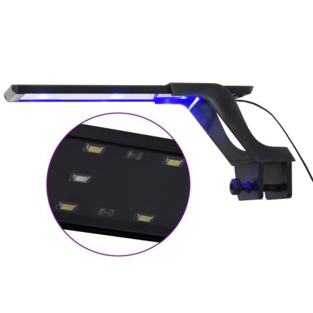 vidaXL LED-Aquariumleuchte mit Klemme 25-45 cm Blau und Weiß 