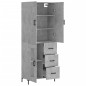 Highboard Betongrau 69,5x34x180 cm Holzwerkstoff Highboard Betongrau 69,5x34x180 cm Holzwerkstoff
