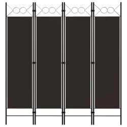 vidaXL 4-tlg. Raumteiler Braun 160 x 180 cm 