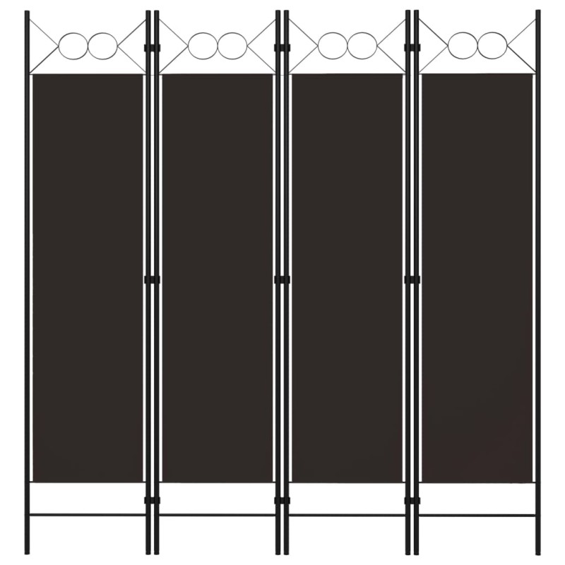 vidaXL 4-tlg. Raumteiler Braun 160 x 180 cm vidaXL 4-tlg. Raumteiler Braun 160 x 180 cm