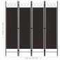 vidaXL 4-tlg. Raumteiler Braun 160 x 180 cm vidaXL 4-tlg. Raumteiler Braun 160 x 180 cm