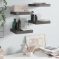 vidaXL Schweberegale 4 Stk. Hochglanz-Grau 23x23,5x3,8 cm MDF vidaXL Schweberegale 4 Stk. Hochglanz-Grau 23x23,5x3,8 cm MDF