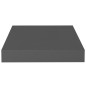 vidaXL Schweberegale 4 Stk. Hochglanz-Grau 23x23,5x3,8 cm MDF vidaXL Schweberegale 4 Stk. Hochglanz-Grau 23x23,5x3,8 cm MDF