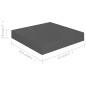 vidaXL Schweberegale 4 Stk. Hochglanz-Grau 23x23,5x3,8 cm MDF vidaXL Schweberegale 4 Stk. Hochglanz-Grau 23x23,5x3,8 cm MDF