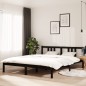 vidaXL Massivholzbett Schwarz 160x200 cm vidaXL Massivholzbett Schwarz 160x200 cm