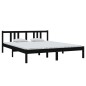 vidaXL Massivholzbett Schwarz 160x200 cm vidaXL Massivholzbett Schwarz 160x200 cm