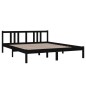 vidaXL Massivholzbett Schwarz 160x200 cm vidaXL Massivholzbett Schwarz 160x200 cm