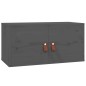 vidaXL Wandschrank Grau 60x30x30 cm Massivholz Kiefer vidaXL Wandschrank Grau 60x30x30 cm Massivholz Kiefer