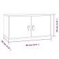 vidaXL Wandschrank Grau 60x30x30 cm Massivholz Kiefer vidaXL Wandschrank Grau 60x30x30 cm Massivholz Kiefer