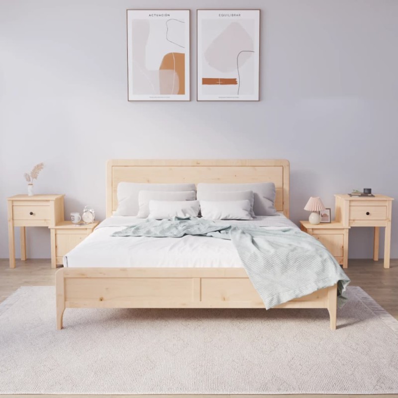vidaXL Nachttische 2 Stk. 79,5x38x65,5 cm Massivholz Kiefer vidaXL Nachttische 2 Stk. 79,5x38x65,5 cm Massivholz Kiefer
