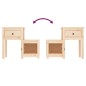 vidaXL Nachttische 2 Stk. 79,5x38x65,5 cm Massivholz Kiefer vidaXL Nachttische 2 Stk. 79,5x38x65,5 cm Massivholz Kiefer