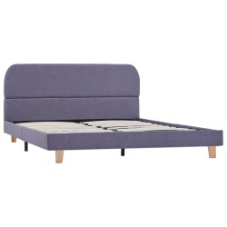 vidaXL Bettgestell Hellgrau Stoff 140x200 cm