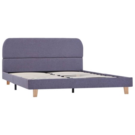 vidaXL Bettgestell Hellgrau Stoff 140x200 cm