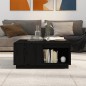 vidaXL Couchtisch Schwarz 80x81x36,5 cm Massivholz Kiefer vidaXL Couchtisch Schwarz 80x81x36,5 cm Massivholz Kiefer
