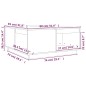 vidaXL Couchtisch Schwarz 80x81x36,5 cm Massivholz Kiefer vidaXL Couchtisch Schwarz 80x81x36,5 cm Massivholz Kiefer