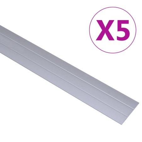 vidaXL Übergangsprofil 5 Stk. Aluminium 134cm Silbern