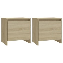 vidaXL Nachttische 2 Stk. Sonoma-Eiche 45x34x44,5 cm Holzwerkstoff