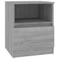 vidaXL Nachttisch Grau Sonoma 40x40x50 cm Holzwerkstoff vidaXL Nachttisch Grau Sonoma 40x40x50 cm Holzwerkstoff