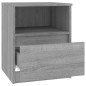 vidaXL Nachttisch Grau Sonoma 40x40x50 cm Holzwerkstoff vidaXL Nachttisch Grau Sonoma 40x40x50 cm Holzwerkstoff