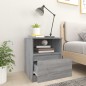 vidaXL Nachttisch Grau Sonoma 40x40x50 cm Holzwerkstoff vidaXL Nachttisch Grau Sonoma 40x40x50 cm Holzwerkstoff
