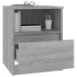 vidaXL Nachttisch Grau Sonoma 40x40x50 cm Holzwerkstoff vidaXL Nachttisch Grau Sonoma 40x40x50 cm Holzwerkstoff