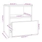 vidaXL Nachttisch Grau Sonoma 40x40x50 cm Holzwerkstoff vidaXL Nachttisch Grau Sonoma 40x40x50 cm Holzwerkstoff