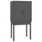 vidaXL Highboard Grau 60x40x120 cm Massivholz Kiefer vidaXL Highboard Grau 60x40x120 cm Massivholz Kiefer